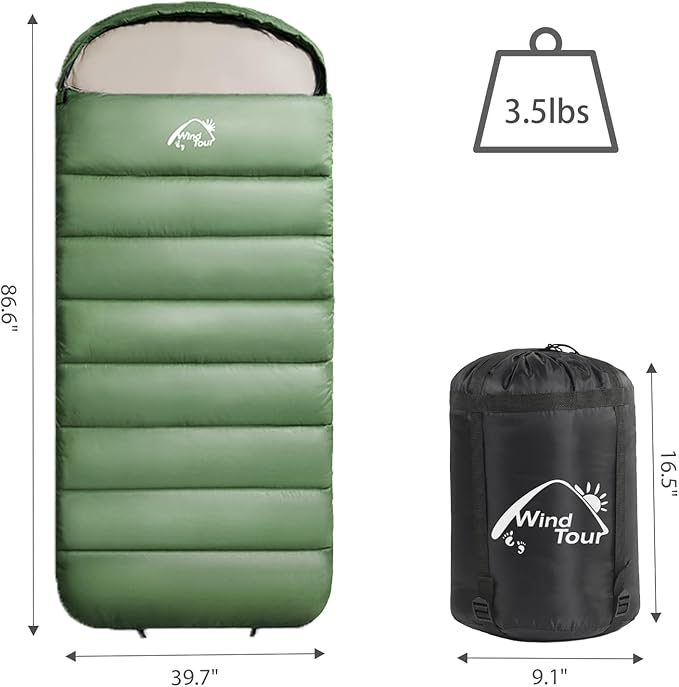 Sleeping Bags Lightweight Waterproof- Cold Weather Sleeping Bag Camping Hiking Outdoor Travel Adults Girls Boys Mens
