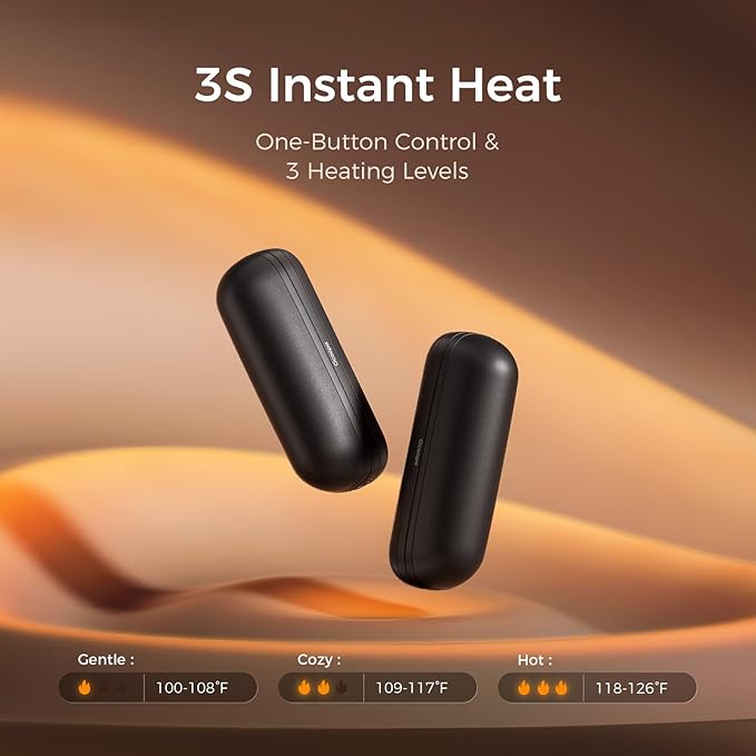 OCOOPA 2 in 1 Magnetic Rechargeable Hand Warmers, UT2s Mini Electric Handwarmers 2 Pack, Split USB-C, Reusable Portable Pocket Heater, Raynauds, Golf, Christmas, Tech Gifts for Women Men
