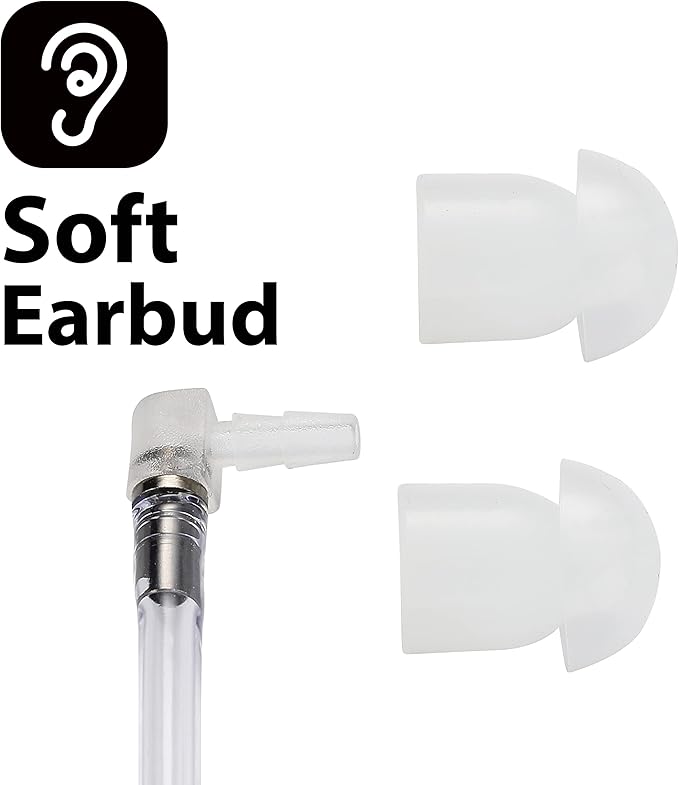 Earpiece for Midland GXT1000VP4 Walkie Talkie 2 Way Radio Surveillance Security Headset Acoustic Tube Ear Piece with Mic PTT LXT500VP3 GXT1050VP4 GXT1000XB (2 Packs)