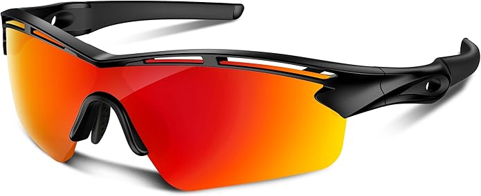 Rosemal Sports Sunglasses Polarized Cycling Sunglasses Running Driving Fishing Hiking for Men Women UV400 TAC TR90