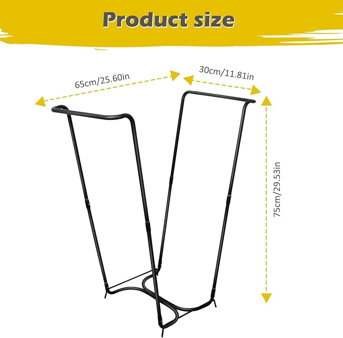 DOUBFIVSY Garden Trash Bag Holder, Heavy Duty Metal Outdoor Leaf Bag Holder Stand Holds 30-45 Gallon Garbage Bags, Multi-Use Bag Holder Frame for Leaves Camping Yard Weeding Lawn Party (1)