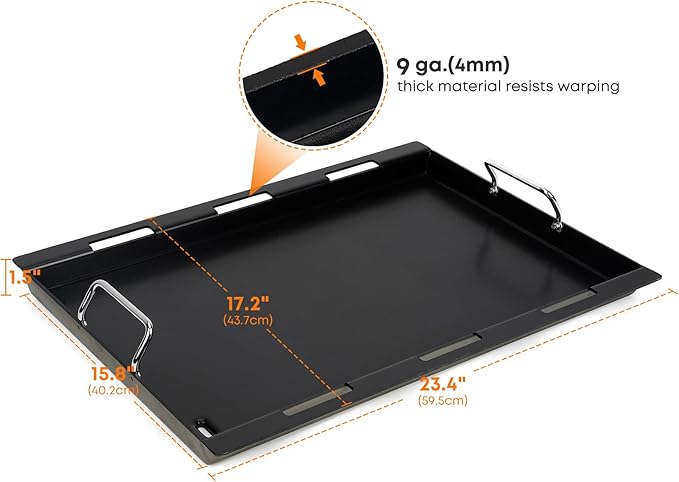 Stanbroil Nonstick Griddle Insert for Weber Spirit 300, Spirit 400 Series, Full Size Flat Top Griddle for Weber Spirit 310 315 320 330 335 425 435, Rust-Resistant