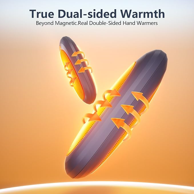 3-in-1 Electric Hand Warmers Rechargeable 2 Pack,14000mAh Portable Dual-Sided Handwarmer with Charging Case, 3 Levels Fast Heating Pocket Warmers,Gifts for Men,Women,Raynauds,Hunting Gear