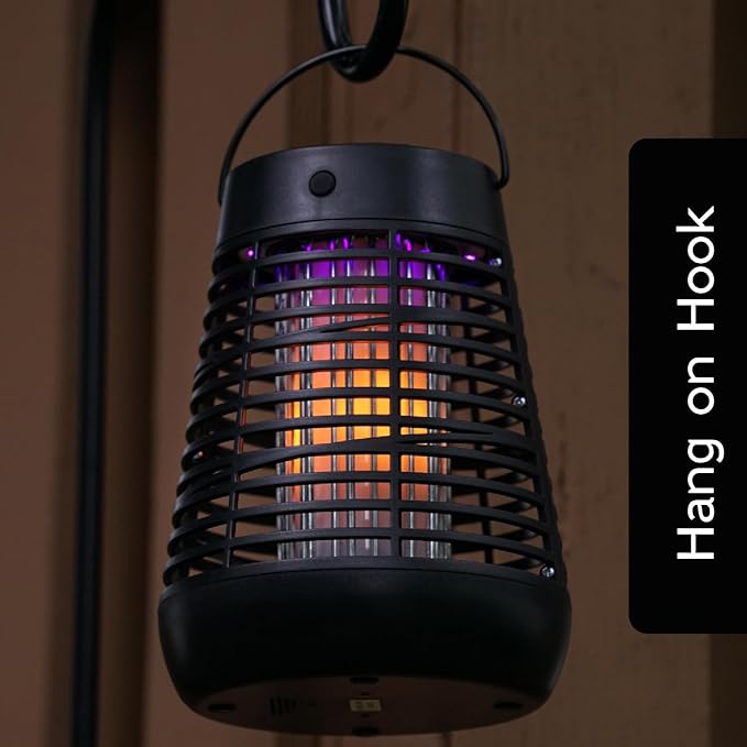 PIC Portable Solar Insect Killer Torch (FLPT), Bug Zapper and Flame Accent Light, Kills Bugs on Contact - Twin Pack