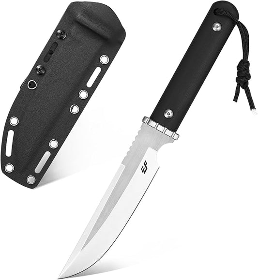 Eafengrow EF123 Fixed Blade Knife 14c28n Steel Blade G10 Handle Fixed Knife for Outdoor Camping Hunting Survival Tool Knives with Kydex Sheaths