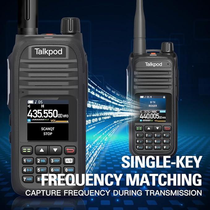 A36SE GMRS Handheld Radio Long Range, Multi Band Walkie Talkie with 771 Aviation Antenna & 805 Antenna, Type-C Rechargeable Battery, AM/FM Reception, NOAA, Two Way Radio with Earpiece (Black)