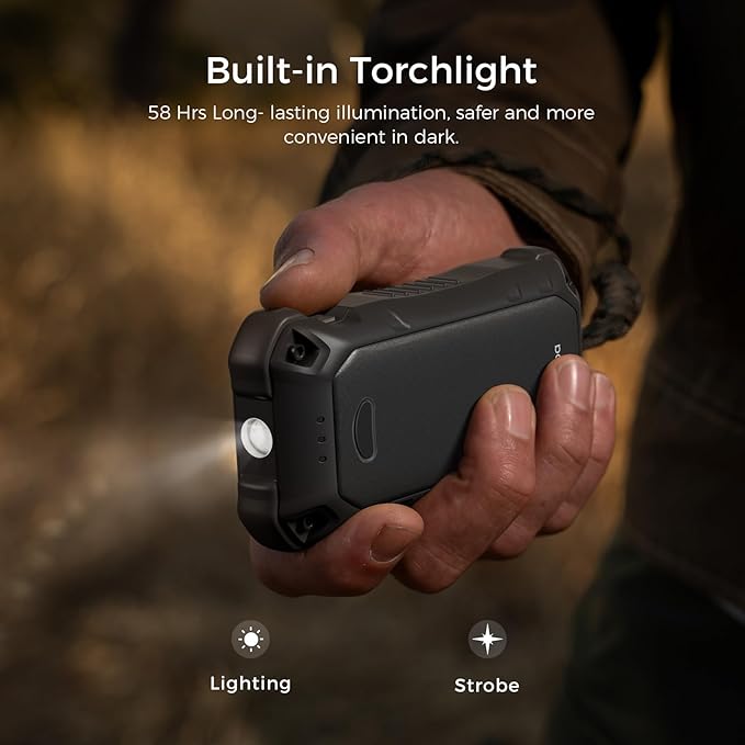 OCOOPA IP56 Waterproof Hand Warmers Rechargeable 10000mAh, Extra Heat Mode,16hrs Heat, Handwarmer with Torchlight, PD & QC Electric Hand Warmer, Winter Outdoor Gifts for Men Hunting Camping Hiking