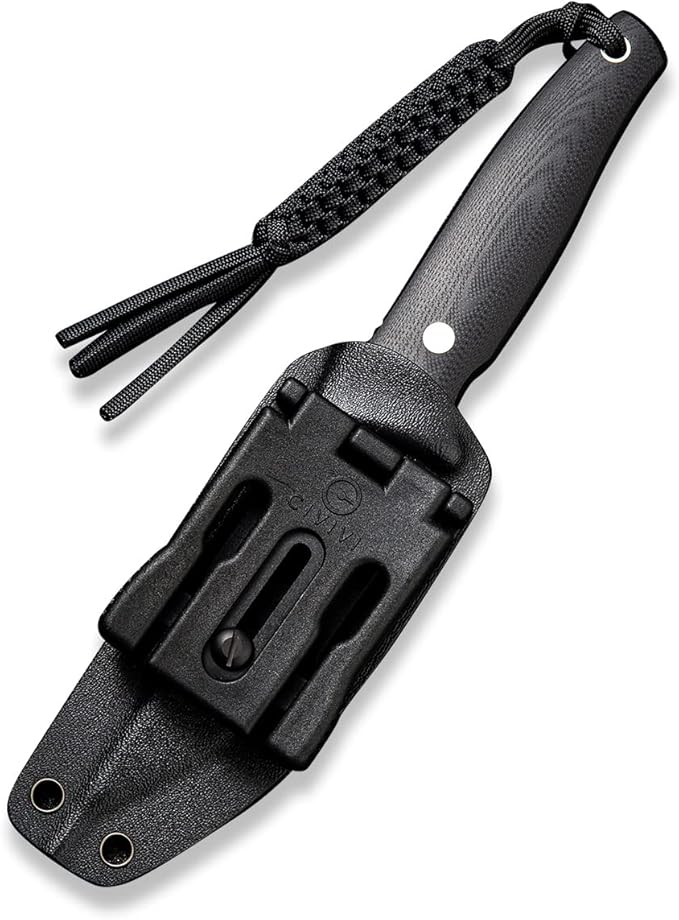 CIVIVI Tamashii Fixed Blade Knife with 4.07’’ D2 Blade G10 Handle, Kydex Sheath, T-clip for EDC Outdoor Carry C19046-3