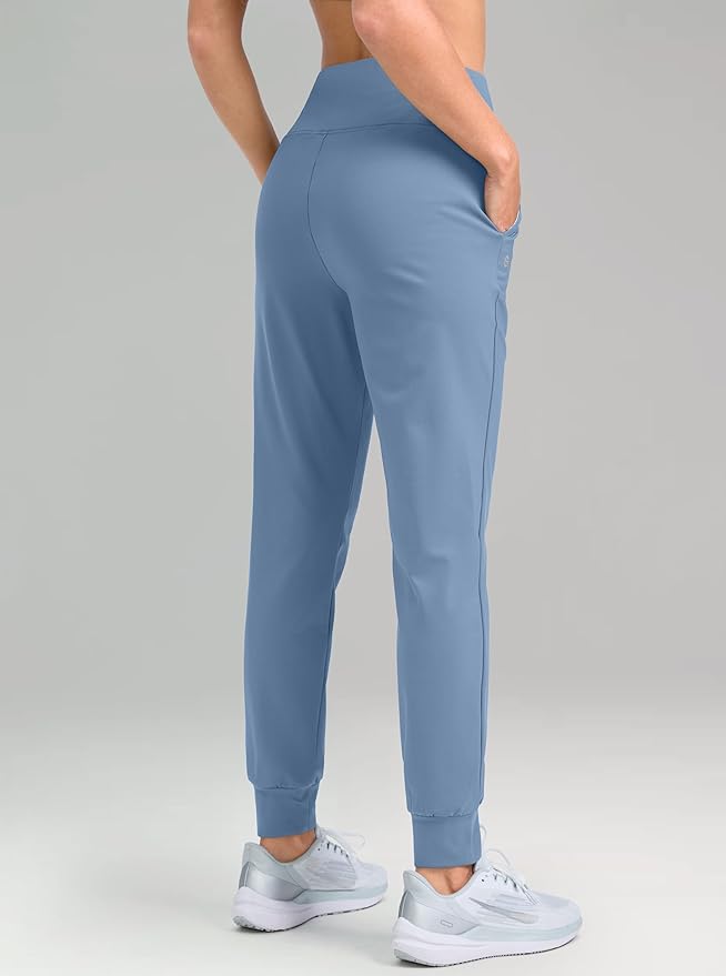 G Gradual Women's Fleece Lined Joggers High Waisted Water Resistant Thermal Hiking Pants Cold Weather Sweatpants with Pockets