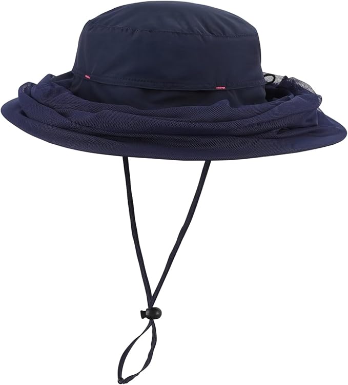 Connectyle Men's Mosquito Net Hat for Fishing Gardening Beekeeping Hiking Boonie Hat Outdoor UPF 50+ UV Sun Protection Hat