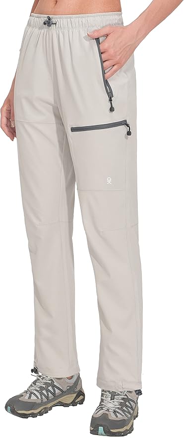 Little Donkey Andy Women's Lightweight Quick Dry Cargo Hiking Pants UPF 50+ Stretch Travel Casual Trousers