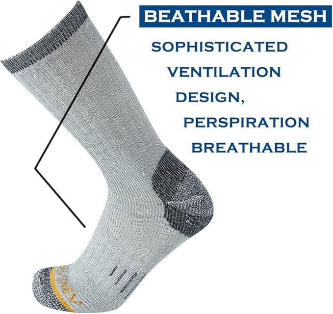 Merino Wool Men Crew Socks Warm Socks Athletic Socks for Men, Suitable for Hiking,Trekking,Camping …