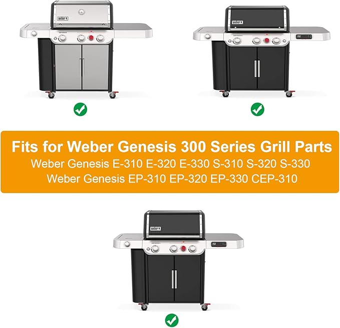 7566 Griddle for Weber Genesis 300 Series, Cast Iron Grill Plate for Weber Genesis E-310 E-320 E-330 S-310 S-320 S-330 EP-310 EP-320 EP-330 CEP-310