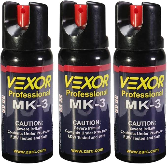Vexor Pepper Spray Maximum Police Strength, Up to 15 -Foot Range, Twist Top Safety for Quick and Accurate Aim, Protection for Women and Men