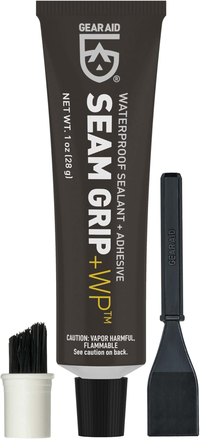 GEAR AID Seam Grip WP Waterproof Sealant and Adhesive for Jackets, Tents, Sleeping Pads and Outdoor Fabric | Repairs Rips, Seals Seams on Nylon, Canvas and Vinyl