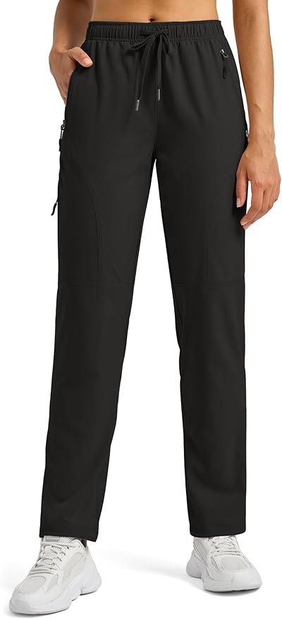 Willit Women's Hiking Pants Quick Dry Cargo Pants Lightweight Water Resistant Travel Golf Pockets Petite/Regular/Tall