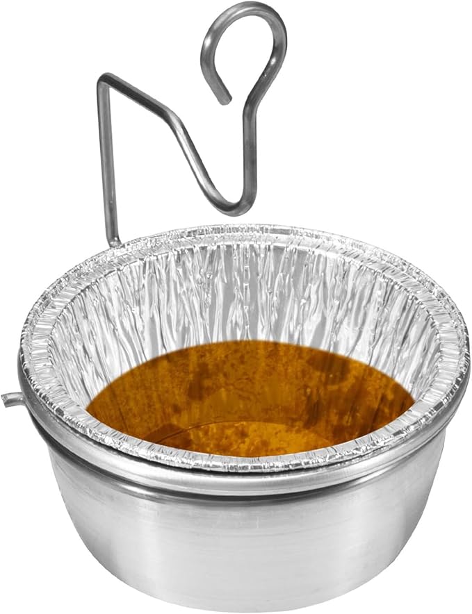 Universal Grease Cup for Char-Broil Kenmore Outdoor Grills and Other Similar Grills, Grease Catcher Cup with Holder and 15-Pack Aluminum Drip Liner for Charbroil 5884694