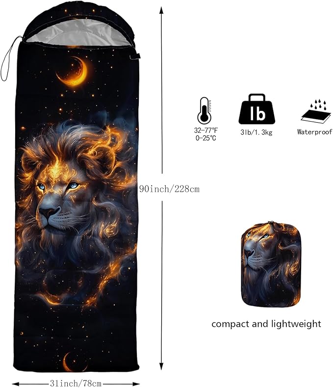 Print sleeping bag,sleeping bags,Outdoor Camping Sleeping Bag,Suitable For Children Boys And Girls Portable,Waterproof,Compact And Lightweight,Great For Outdoor Camping,Backpacking And Hiking