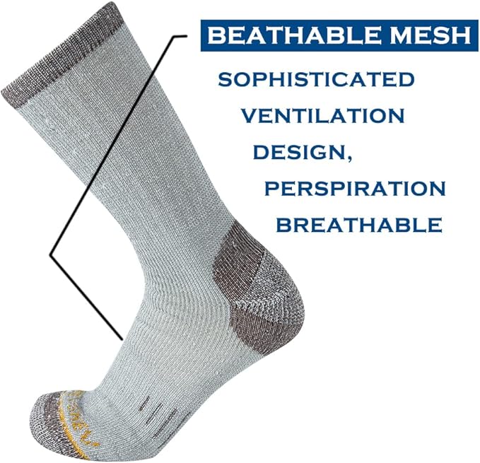 Merino Wool Men Crew Socks Warm Socks Athletic Socks for Men, Suitable for Hiking,Trekking,Camping …