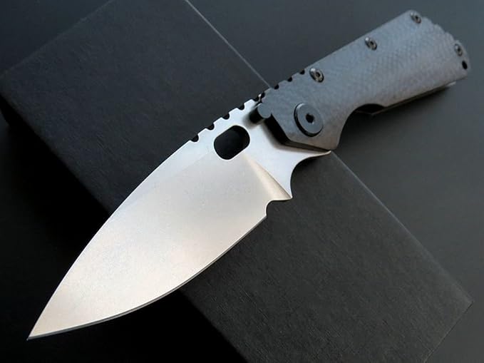 Eafengrow EF225 Pocket Knife Hunting Knives D2 Blade Titanium Handle with Clip EDC Tools Survival (black)