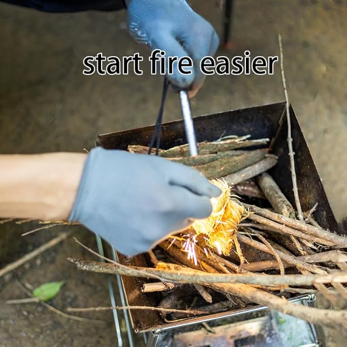 Natural Fire Starter Sticks,Perfect Firestarters for Firepit,Campfires,Fireplaces,Bonfires,BBQ,Wood Stoves,Easy Ignition with Just 2 Sticks for Camping, Camping Essentials.