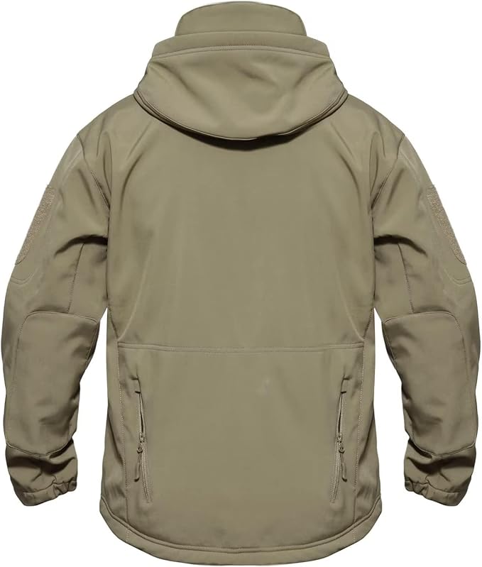 MAGCOMSEN Men's Tactical Jacket 7 Pockets Performance Fleece Lined Water Resistant Ski Snow Soft Shell Winter Coats
