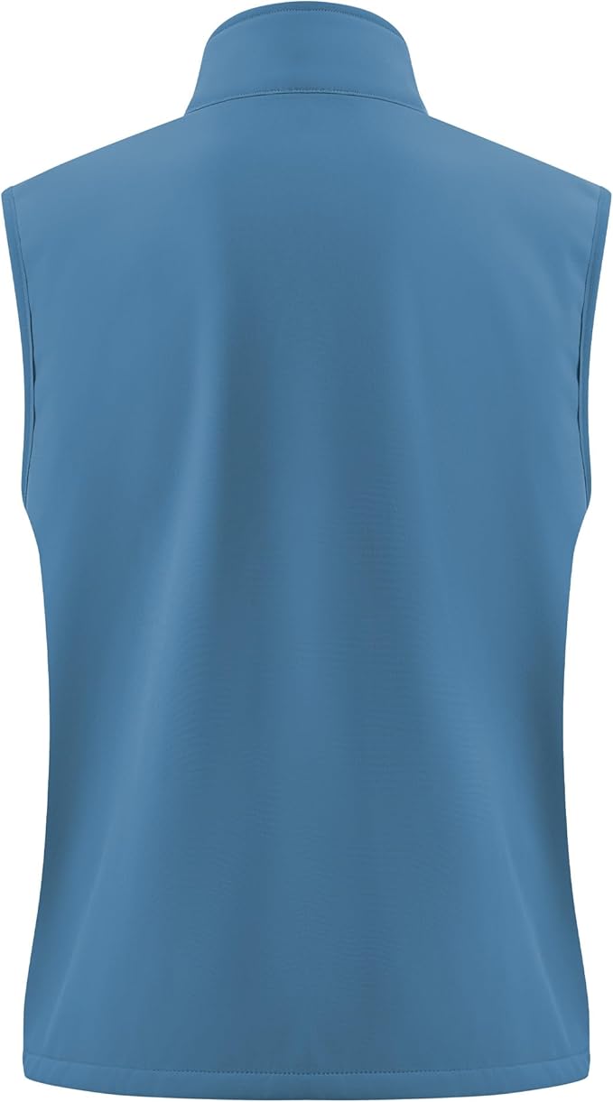 WULFUL Men's Windproof Lightweight Golf Vest Outerwear with Pockets, Softshell Sleeveless Jacket for Travel Hiking Running