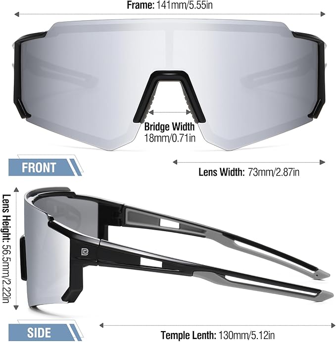 DUCO Polarized Sports Sunglasses for Men Women UV400 Protection Baseball Cycling Running Fishing Sunglasses DC0068