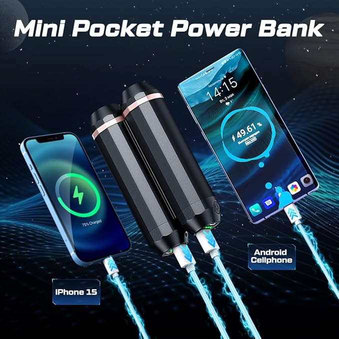 3-in-1 Hand Warmers Rechargeable 10000mAh, Electric Hand Warmer with Power Bank, Flashlight, 2 Pack 360°Heating Portable Pocket Heater, Gifts for Men, Women, Hunting, Camping Accessories