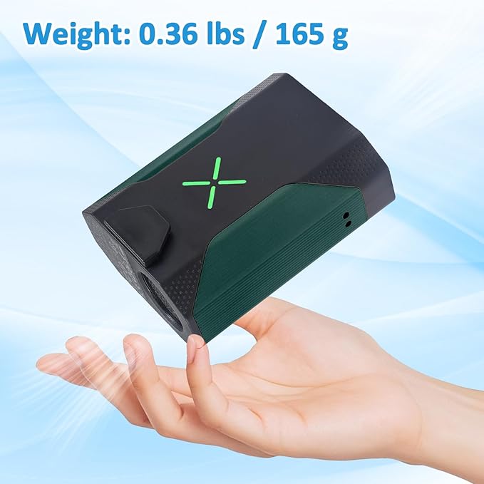 Mini Portable Waist Fan - 100 Speeds 36000RPM Strong Airflow 4500mAh Battery Powered Max 16H Cooling - Mini Waist Neck Handheld Fan for Outdoor Jobsite Camping Travel, Green