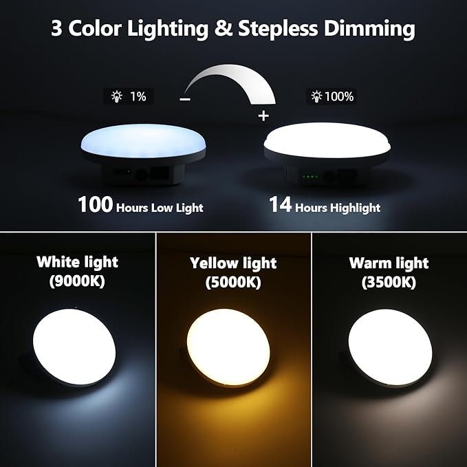 Camping Lantern 10500mAh Rechargeable Battery, 30W Ultra Bright LED Hanging Light with 3 Modes, Waterproof Portable Tent Lighting for Outdoor Emergency & Hiking