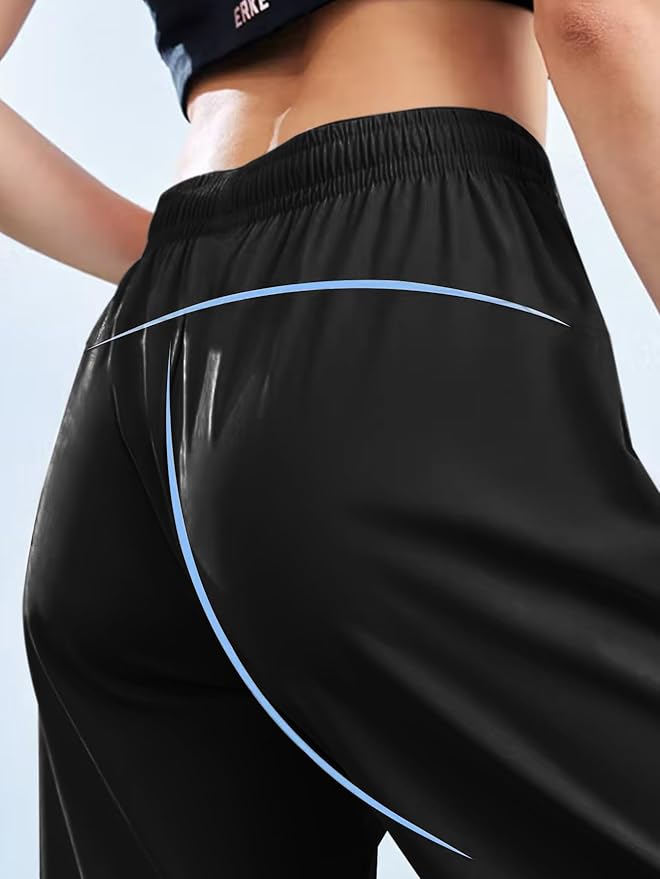 Women's Outdoor Hiking Pants Lightweight Comfortable Breathable Quick Dry Stretchy Running Athletic Pants with Zipper Pocket