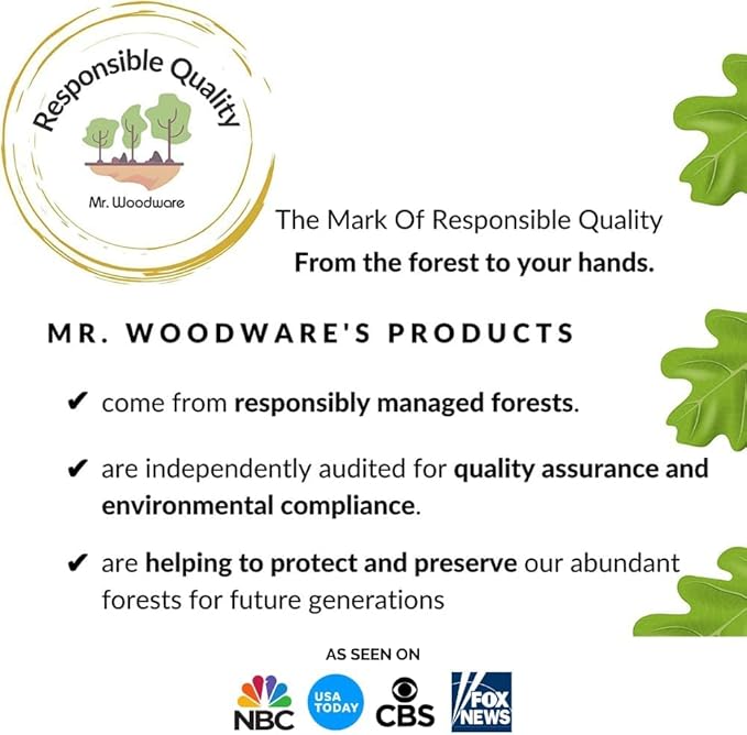 Mr.Woodware Wooden Kitchen Utensils- 24 Inch Long Handle Beech Wood Wok Spatula and Cooking Spoon - 2 in 1 Wooden Cooking Utensils Set for Mixing in Big Stock Pots Cauldron (Spoon & Spatula)