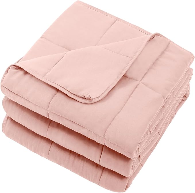 Pink Weighted Blanket for Adults (20lbs, 88"x104" King Size) - Cooling and Breathable Heavy Blankets for 130-220lbs with Premium Glass Beads - Soft Thick Blanket for All-Season Sleeping Comfort