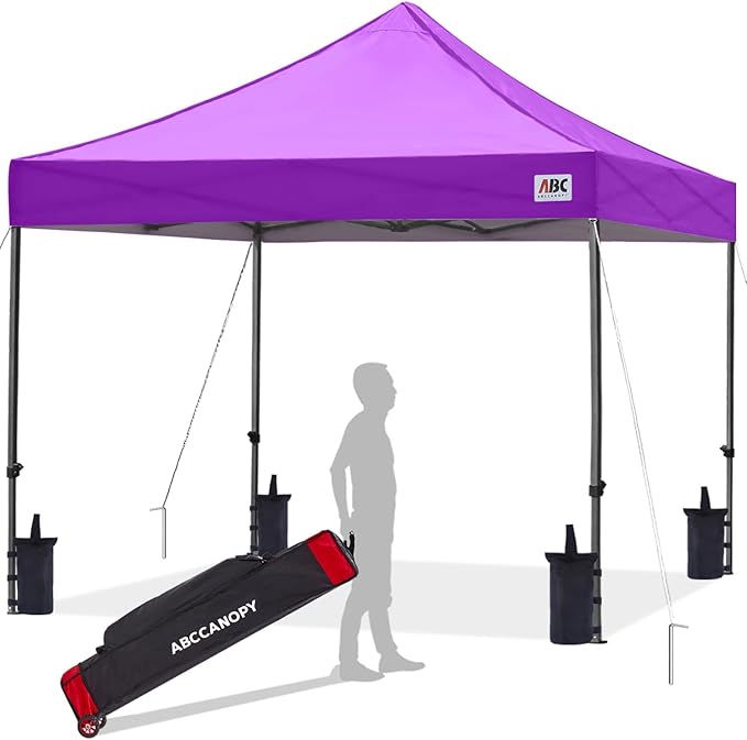 ABCCANOPY Patio Pop Up Canopy Tent 10x10 Commercial-Series (Purple)