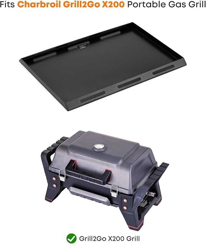 Stanbroil Griddle Insert for Charbroil Grill2Go X200 Portable Gas Grill, Nonstick Coating Flat Top Plate, Replaces Original Cooking Grate