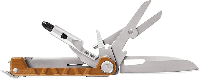 Gerber Gear Armbar Drive EDC Multitool 8-in-1 Pocket Knife with Pocket Screwdriver, 2.5" Blade, Orange