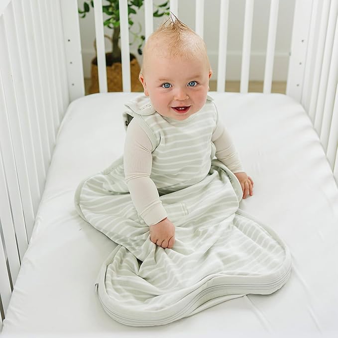 Woolino 4 Season Sleep Sack - Ultimate Merino Wool Sleeping Bag - Two-Way Zipper Adjustable Universal Size Sleep Sack for Baby (2-24 Months) - Birch Gray