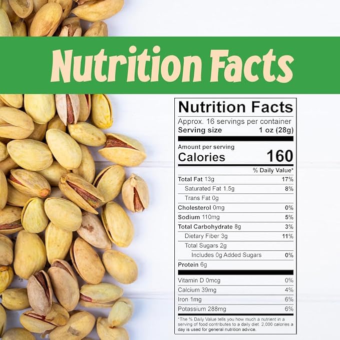 Sincerely Nuts Large Pistachios Roasted Unsalted in Shell 2 LB Bag Healthy Snack Food Great for Cooking Source of Fiber, Protein, Vitamins Minerals Gourmet Kosher Gluten Free
