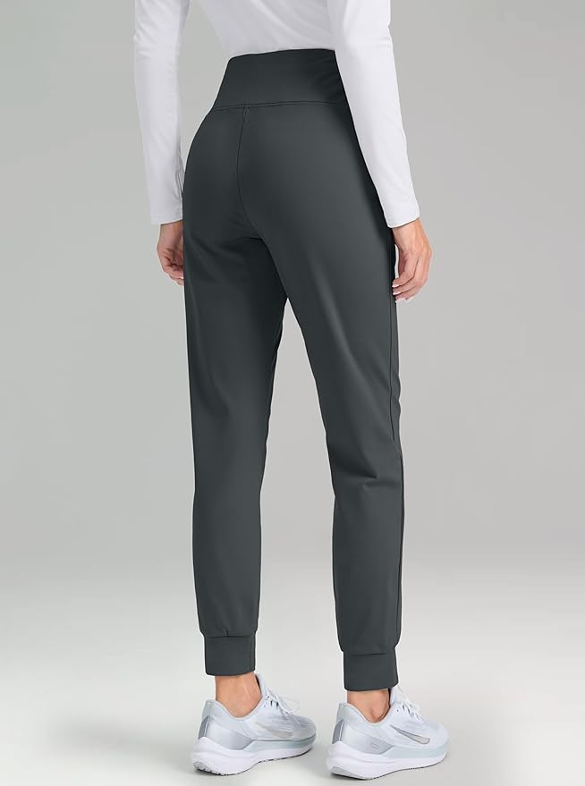 G Gradual Women's Fleece Lined Joggers High Waisted Water Resistant Thermal Hiking Pants Cold Weather Sweatpants with Pockets