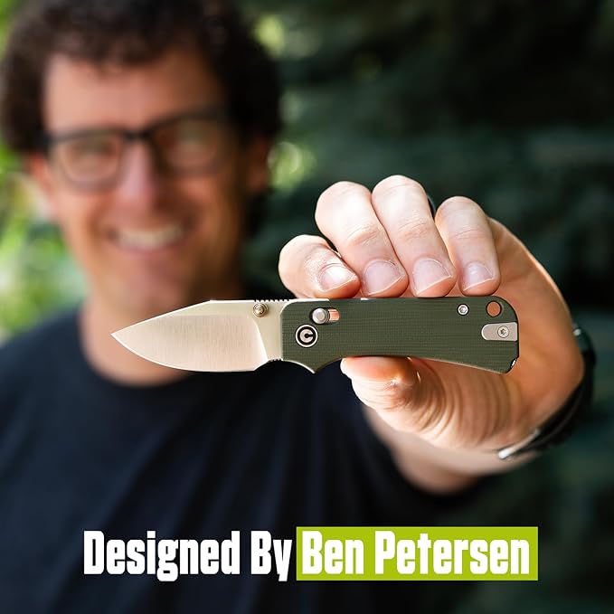 CIVIVI Small Pocket Knife for EDC, Baby Banter 2 - TG Crossbar Lock folding Knife with 2.34" 14C28N Blade Two-toned G10 Handle, Titanium Thumb Stud Opener C24074-1