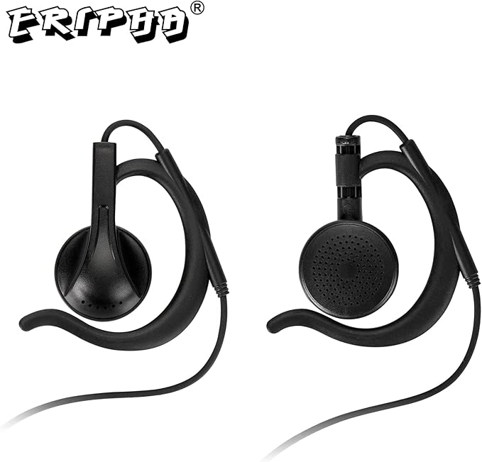 Earpiece VOX for Midland GXT1000VP4 Walkie Talkie 2 Way Radio Ear-Clip Headset with PTT Mic LXT500VP3 GXT1050VP4 GXT1000XB (5 Packs)