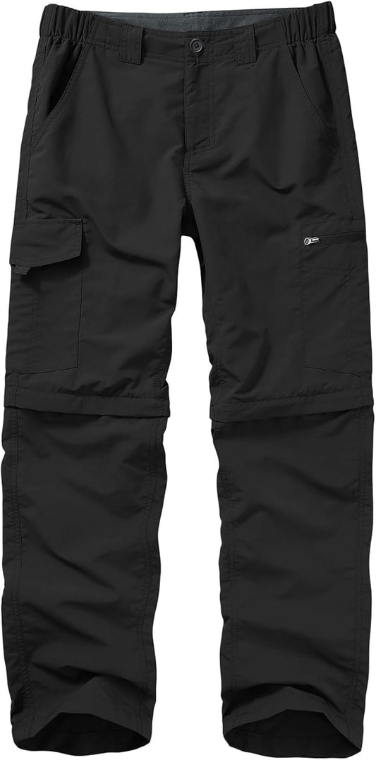 Mens Hiking Pants Convertible Lightweight Quick Dry Zip Off Fishing Safari Camping Travel boy Scout Pants