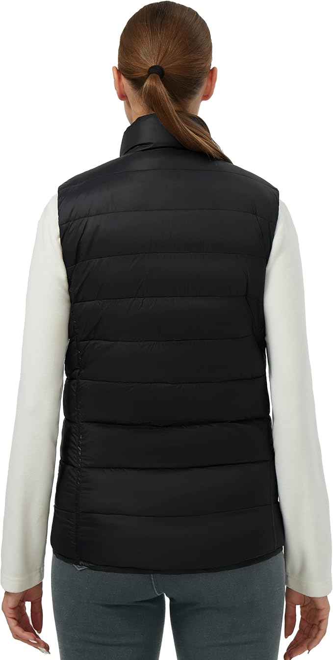 Pioneer Camp Puffer Vest Women Lightweight Packable Sleeveless Bubble Quilted Zip Up Padded Warm Winter Outerwear Puffy Vests