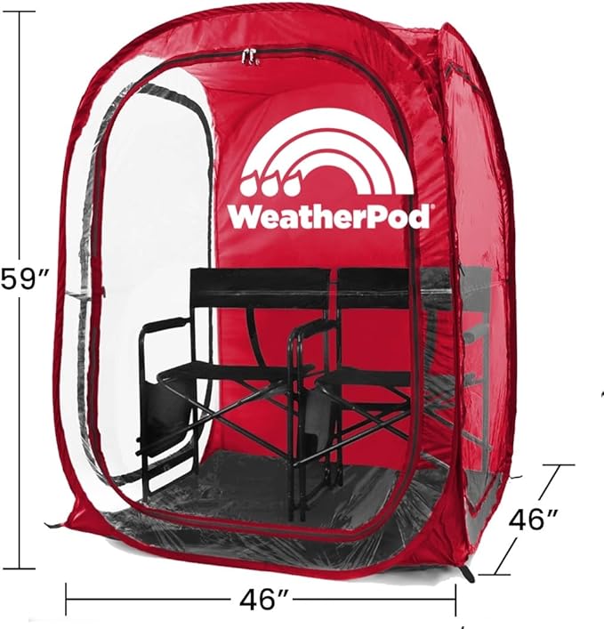 WeatherPod® The Original Shark Tank MyPod™ 1-2 Person Pop-Up Pod - Stay Warm, Dry, and Out of The Sun - Weather Pod for Sports, Rain, or Wind