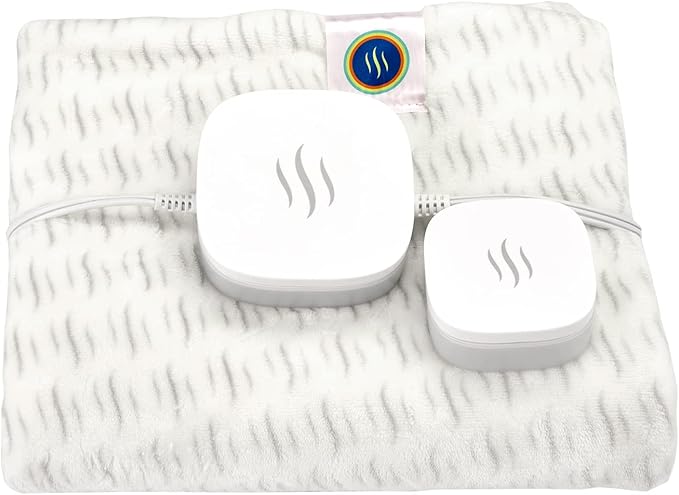 Hidden Heat Electric Couch Cushion Warmer by Spotwarm; Wireless RF Remote, Microplush Flannel Heated Seat or Single User Bed Warmer 17” by 20”