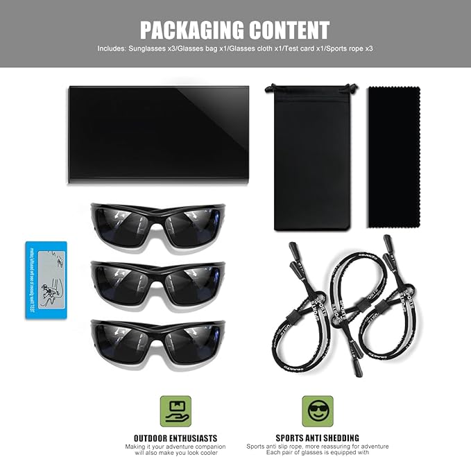 Polarized Sunglasses for Men Women Sports Goggles Lightweight Frame Cycling Running Fishing Driving UV400 Protection