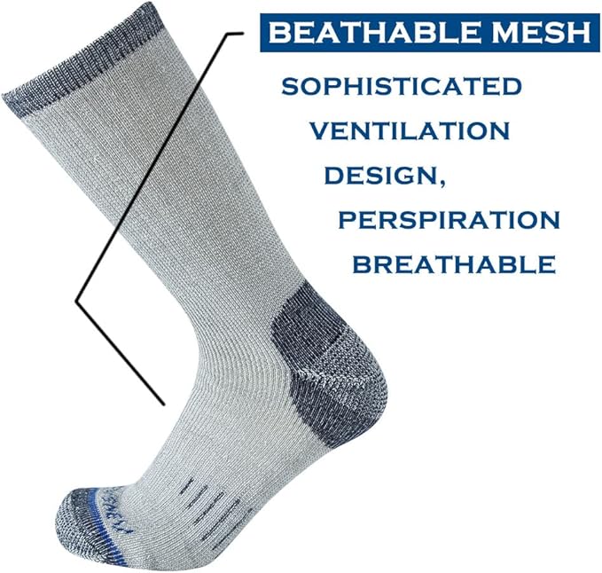 Merino Wool Men Crew Socks Warm Socks Athletic Socks for Men, Suitable for Hiking,Trekking,Camping …