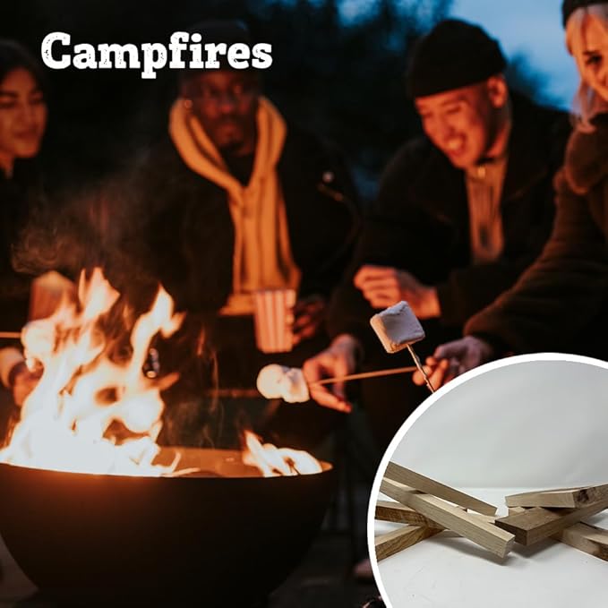 Premium Kiln Dried Wood Kindling for Pizza Ovens, Tabletop Fire Pits & Campfires