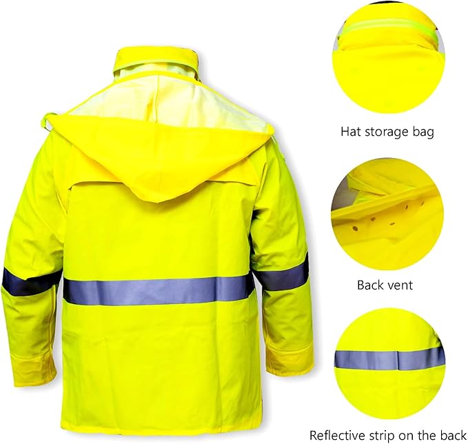 Rain Suits for Men Waterproof Heavy Duty Rain Gear Women Jacket Coat with Pants